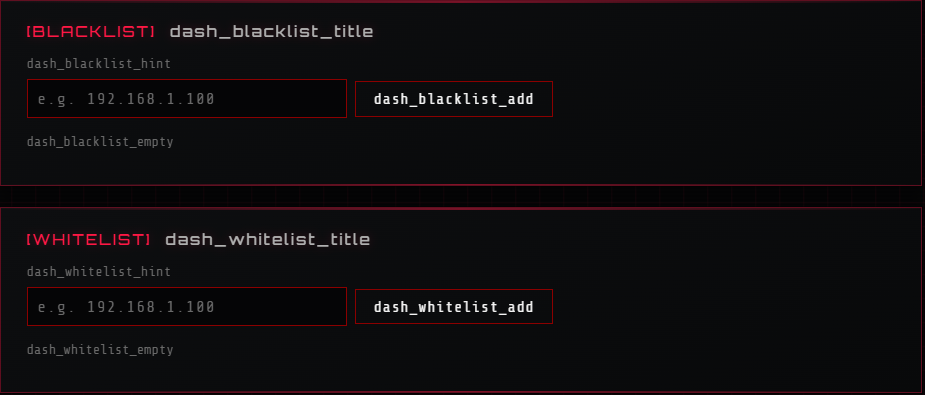 Blacklist & Whitelist
